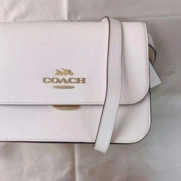 COACH C5632 BRYNN FLAP CROSSBODY GOLD/CHALK - Picture 6 of 7